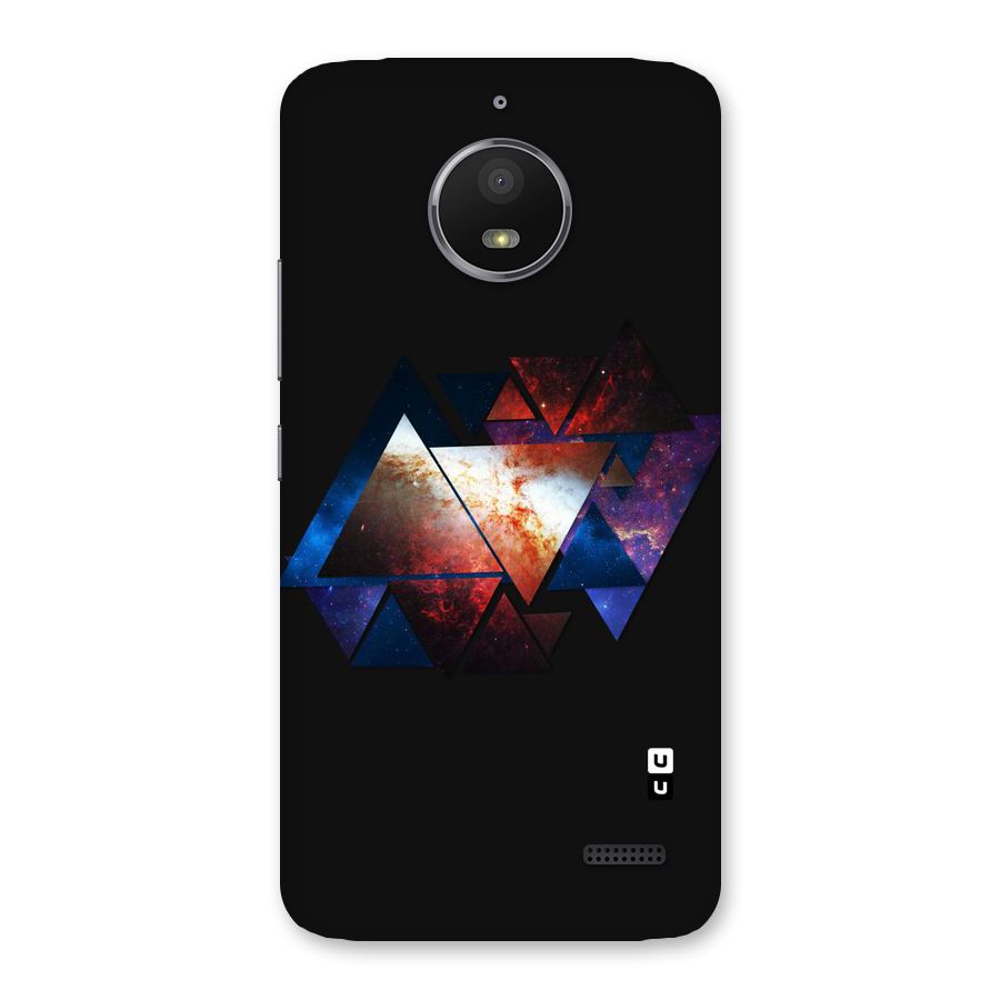 Fire Galaxy Triangles Back Case for Moto E4