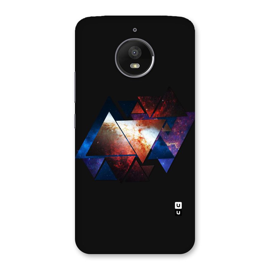 Fire Galaxy Triangles Back Case for Moto E4 Plus