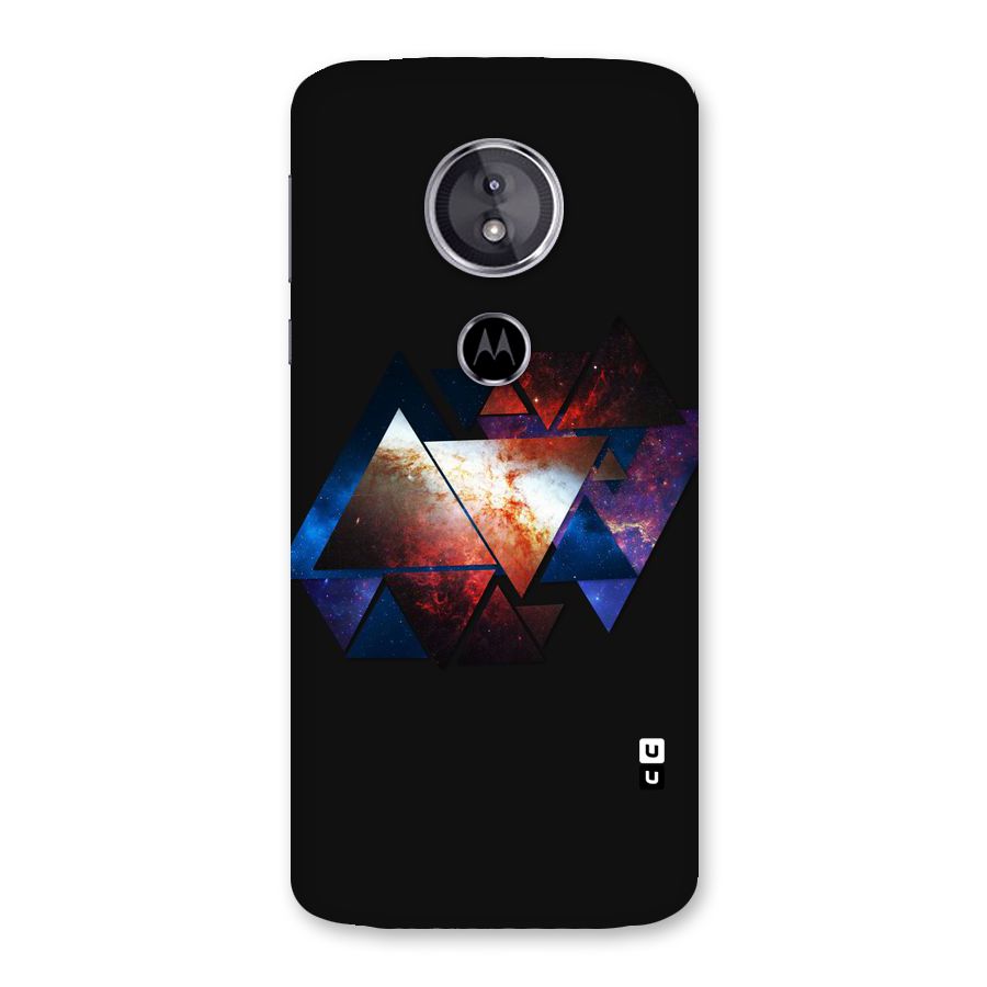 Fire Galaxy Triangles Back Case for Moto E5