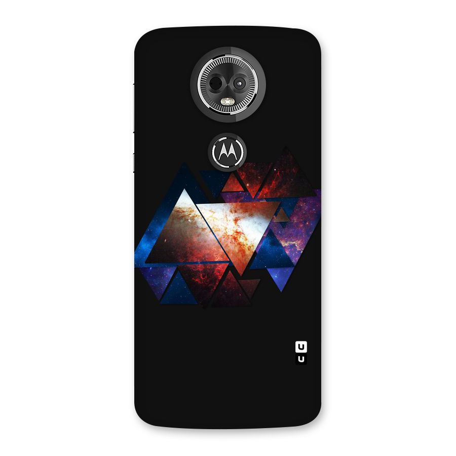 Fire Galaxy Triangles Back Case for Moto E5 Plus