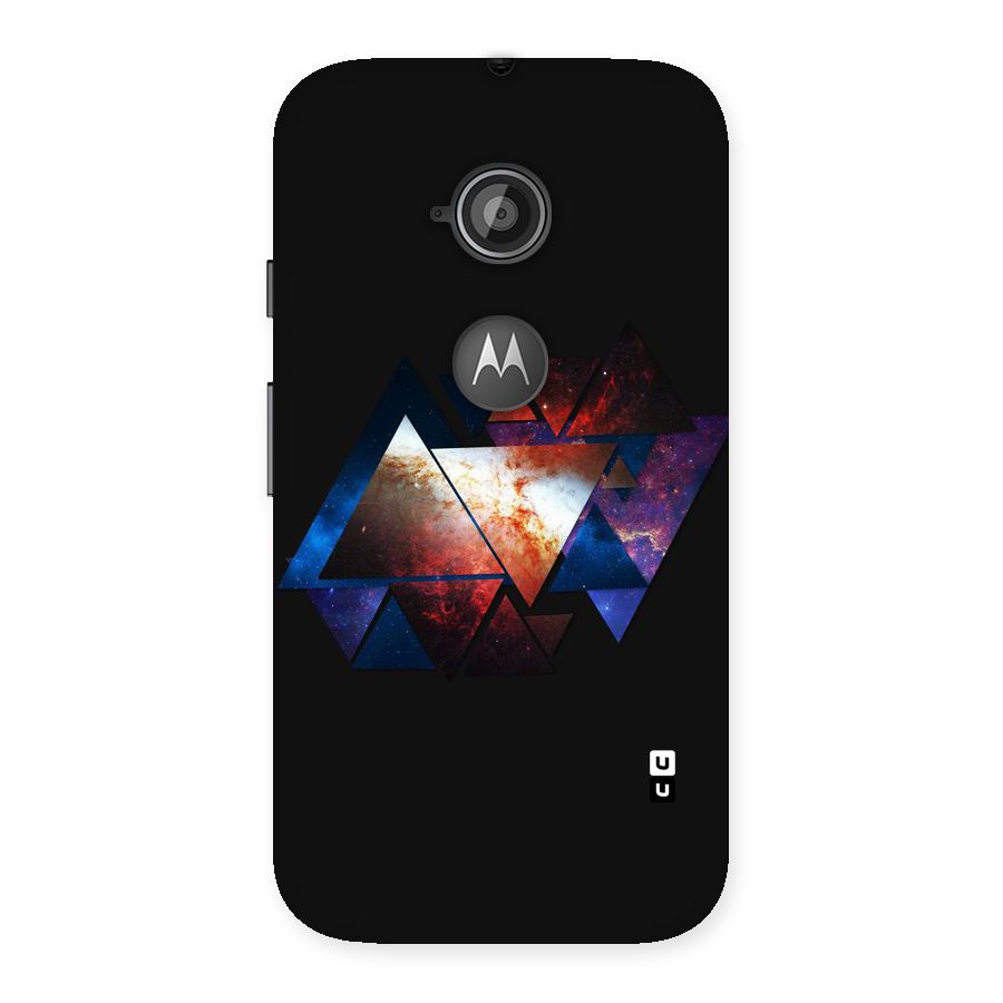 Fire Galaxy Triangles Back Case for Moto E 2nd Gen