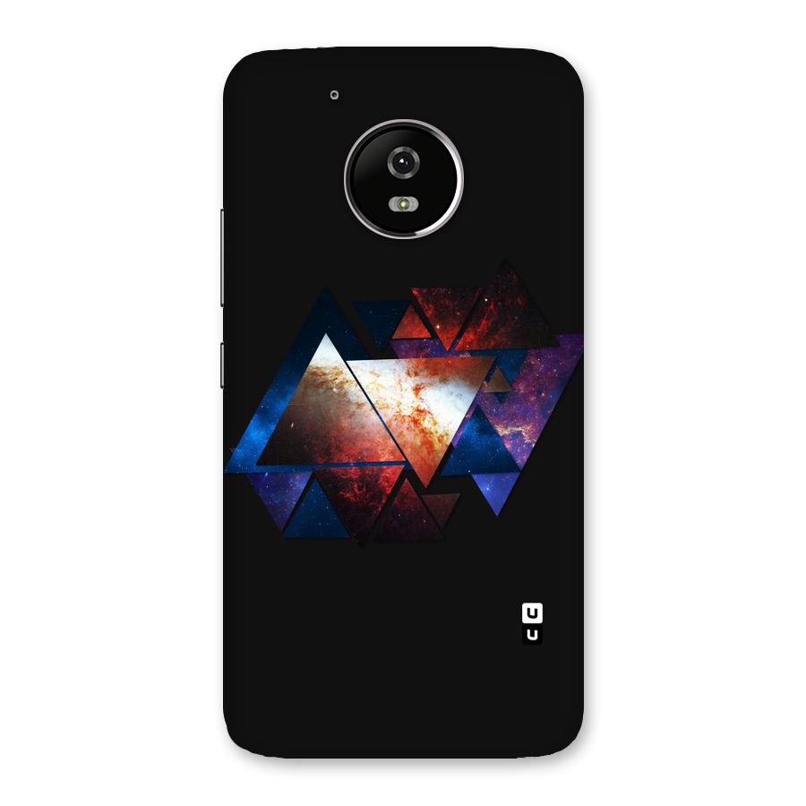 Fire Galaxy Triangles Back Case for Moto G5