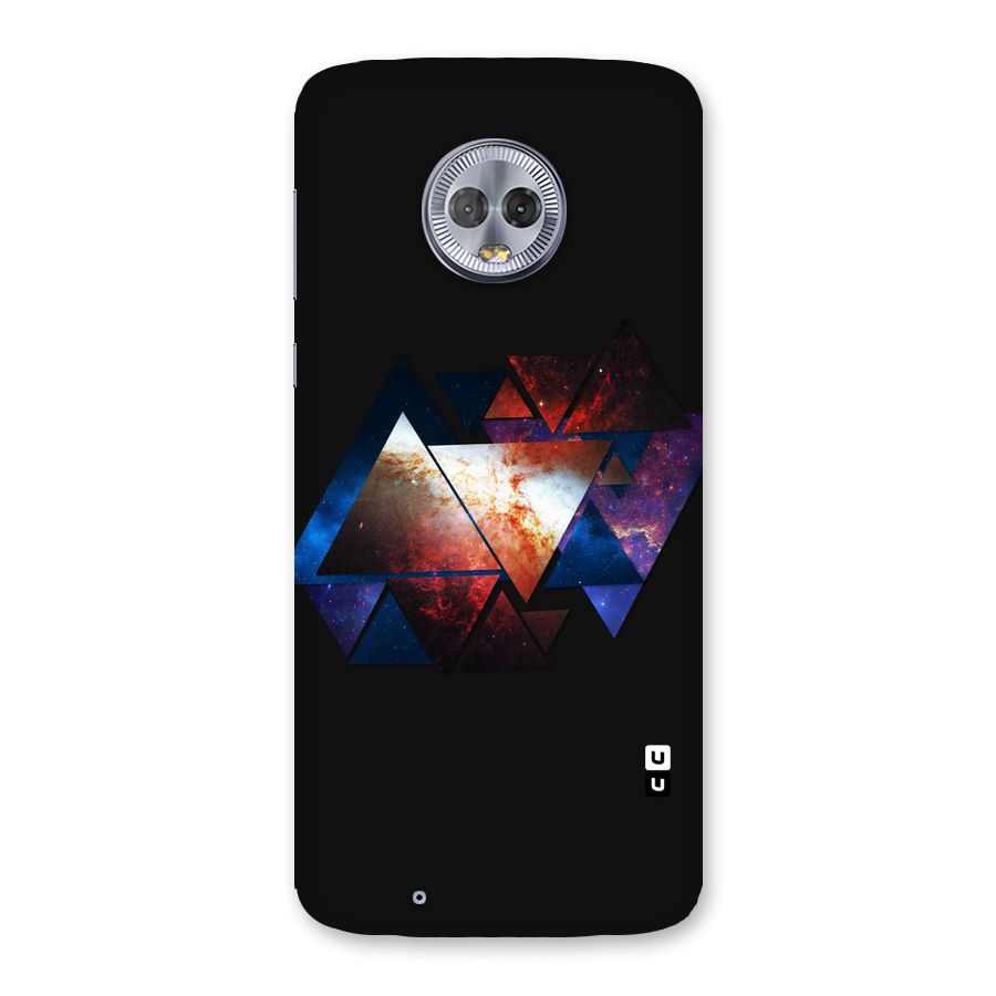Fire Galaxy Triangles Back Case for Moto G6