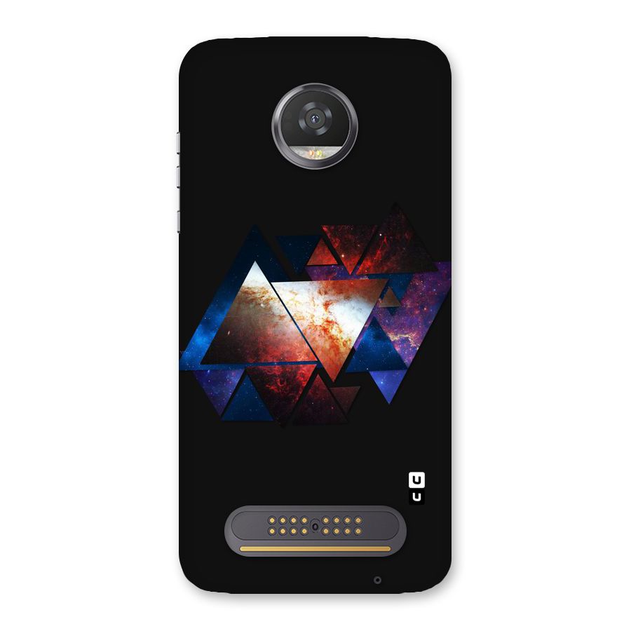 Fire Galaxy Triangles Back Case for Moto Z2 Play