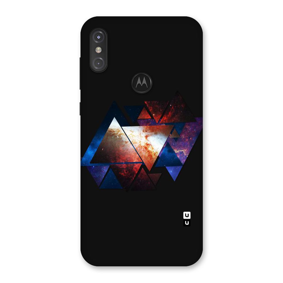 Fire Galaxy Triangles Back Case for Motorola One Power
