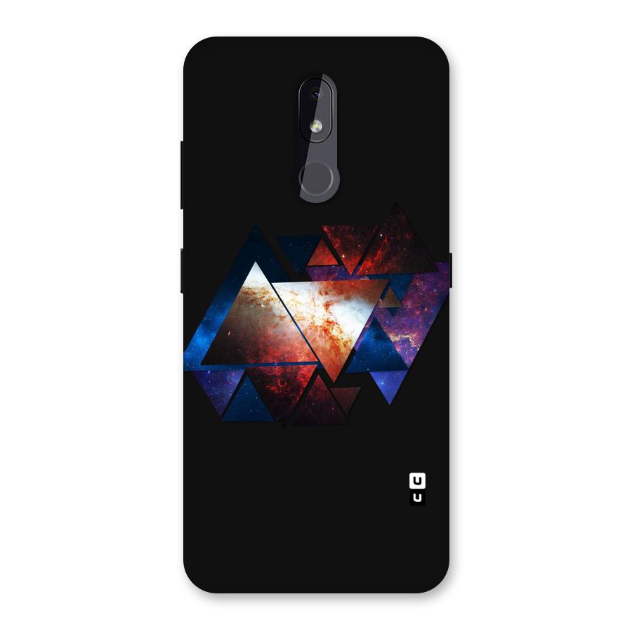 Fire Galaxy Triangles Back Case for Nokia 3.2