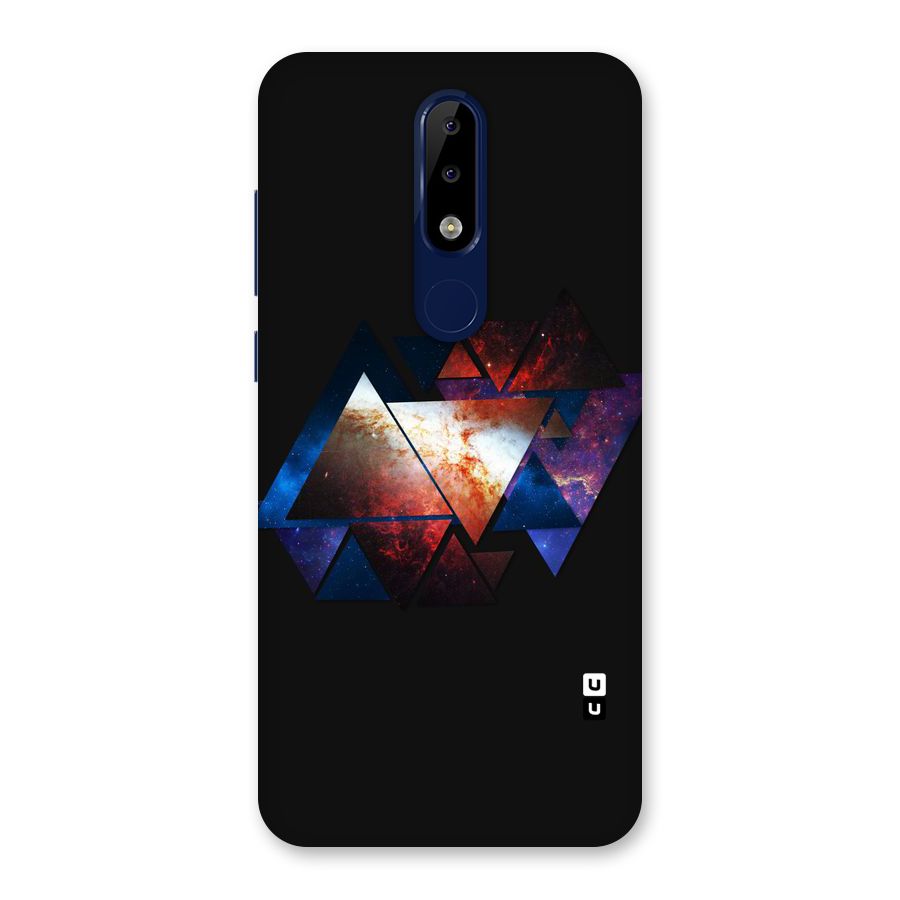 Fire Galaxy Triangles Back Case for Nokia 5.1 Plus