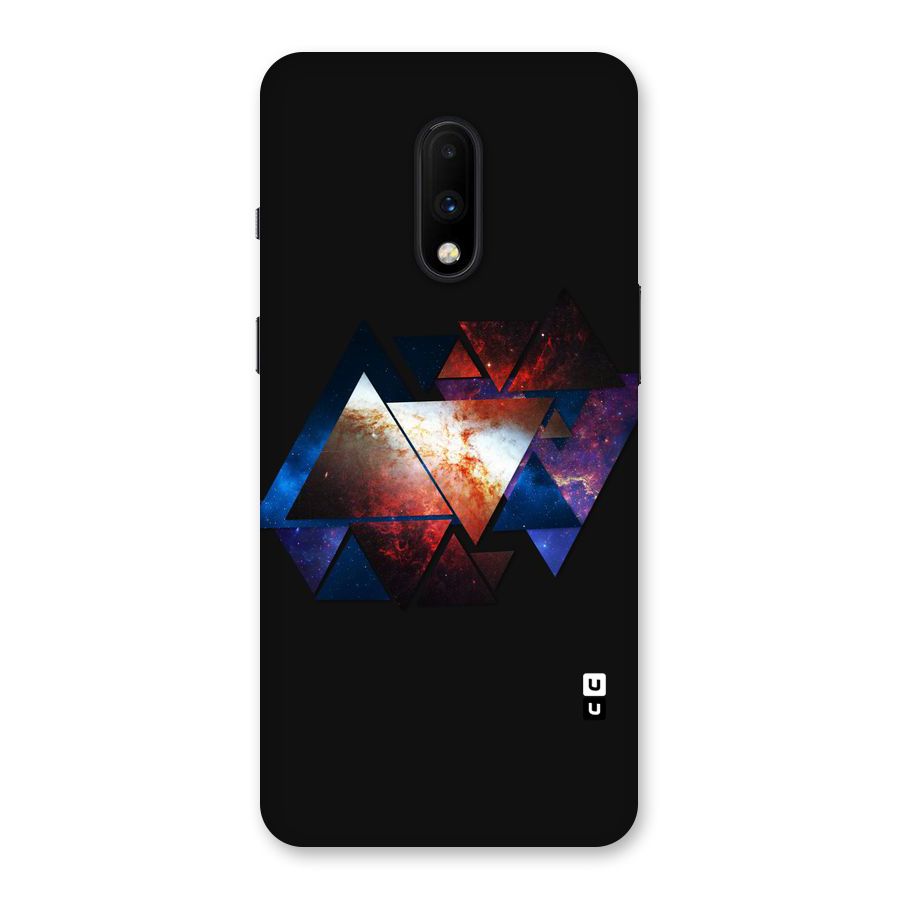 Fire Galaxy Triangles Back Case for OnePlus 7