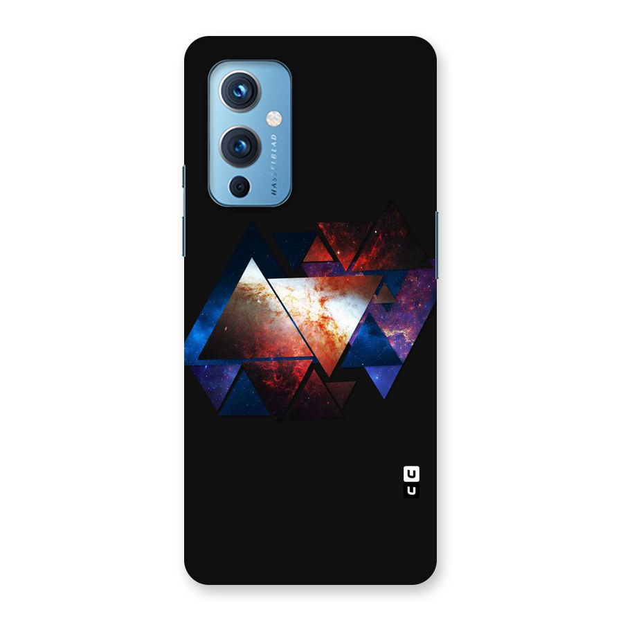 Fire Galaxy Triangles Back Case for OnePlus 9
