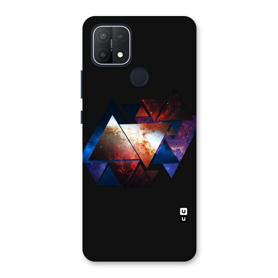 Fire Galaxy Triangles Back Case for Oppo A15