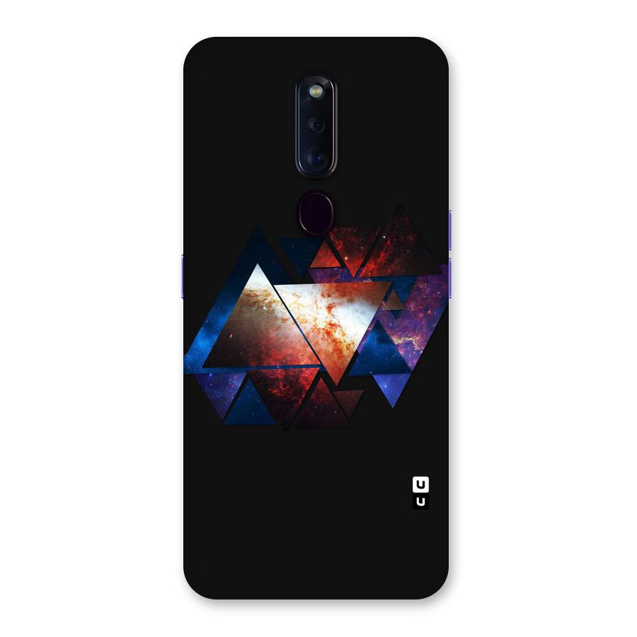 Fire Galaxy Triangles Back Case for Oppo F11 Pro