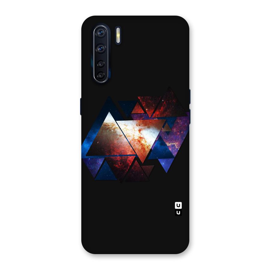 Fire Galaxy Triangles Back Case for Oppo F15
