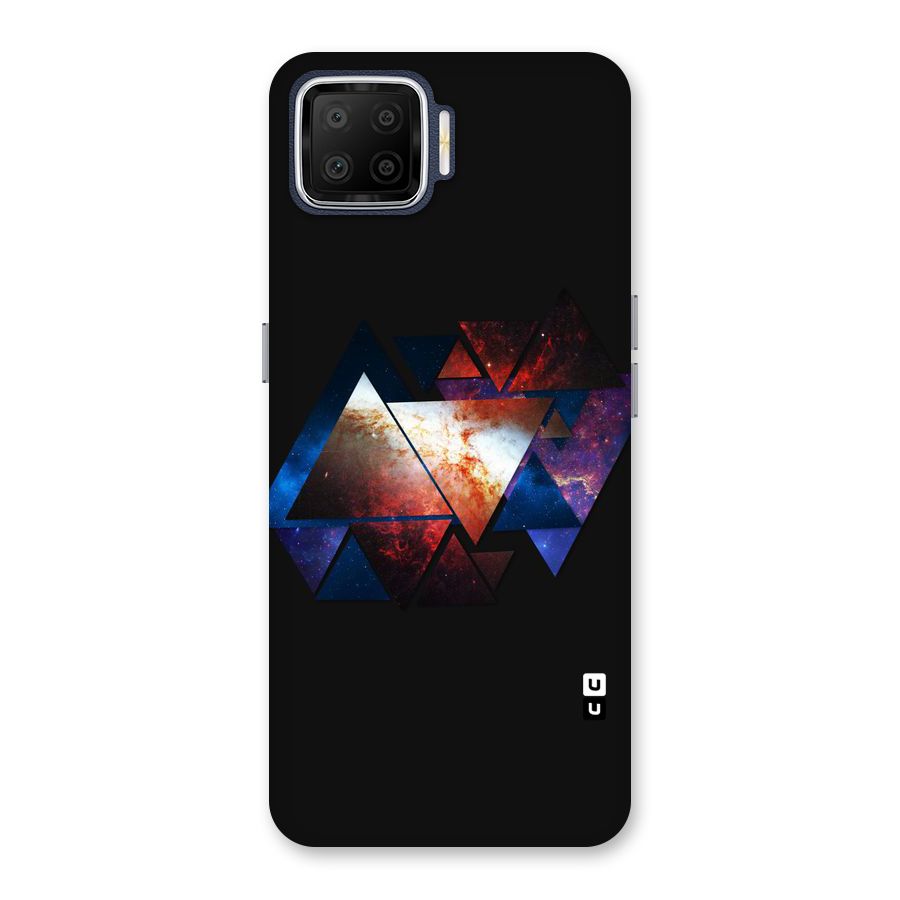 Fire Galaxy Triangles Back Case for Oppo F17