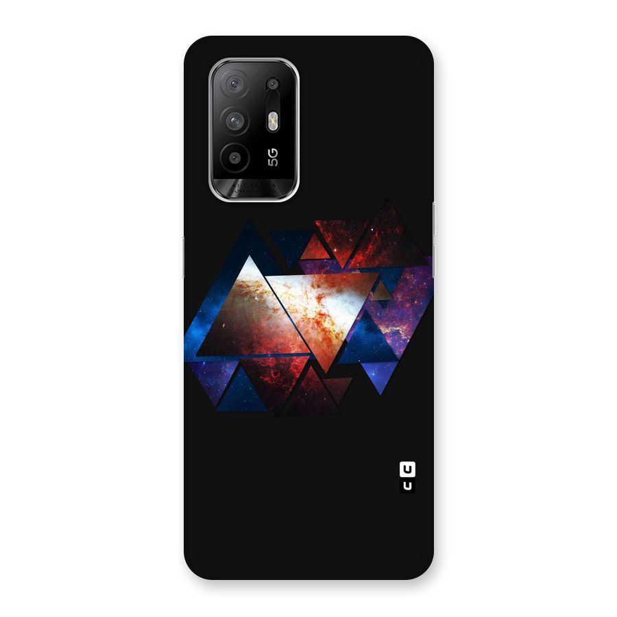 Fire Galaxy Triangles Back Case for Oppo F19 Pro Plus 5G