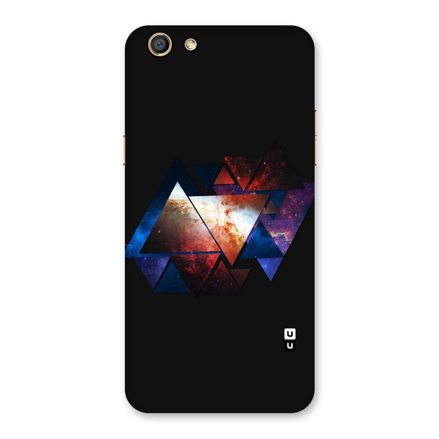 Fire Galaxy Triangles Back Case for Oppo F3