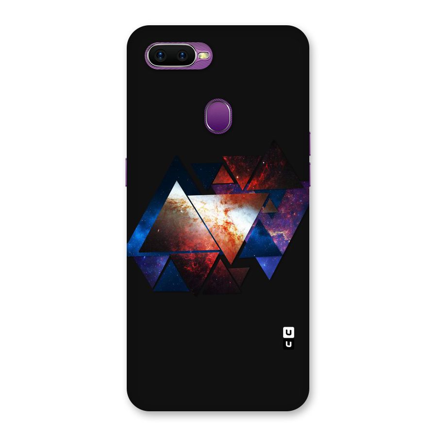 Fire Galaxy Triangles Back Case for Oppo F9