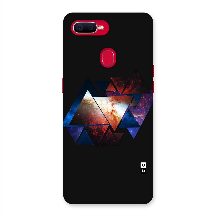 Fire Galaxy Triangles Back Case for Oppo F9 Pro
