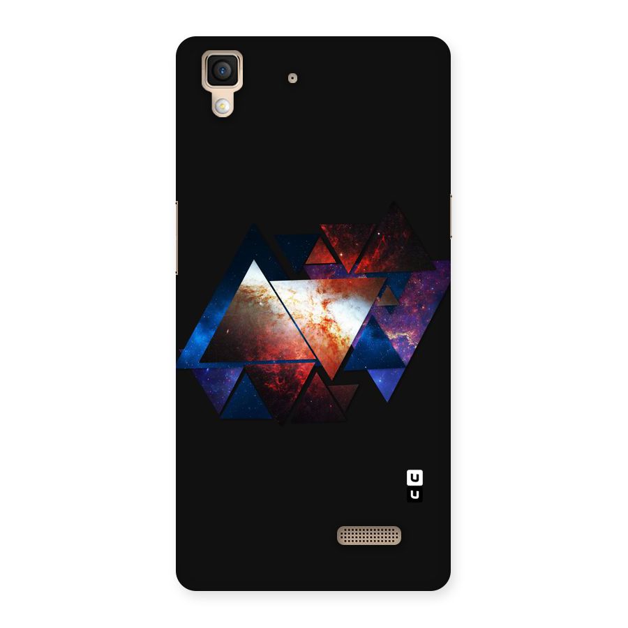 Fire Galaxy Triangles Back Case for Oppo R7