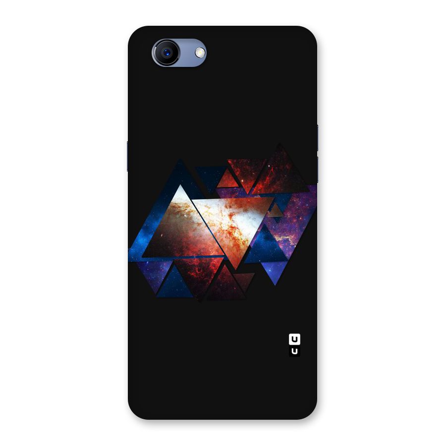 Fire Galaxy Triangles Back Case for Oppo Realme 1
