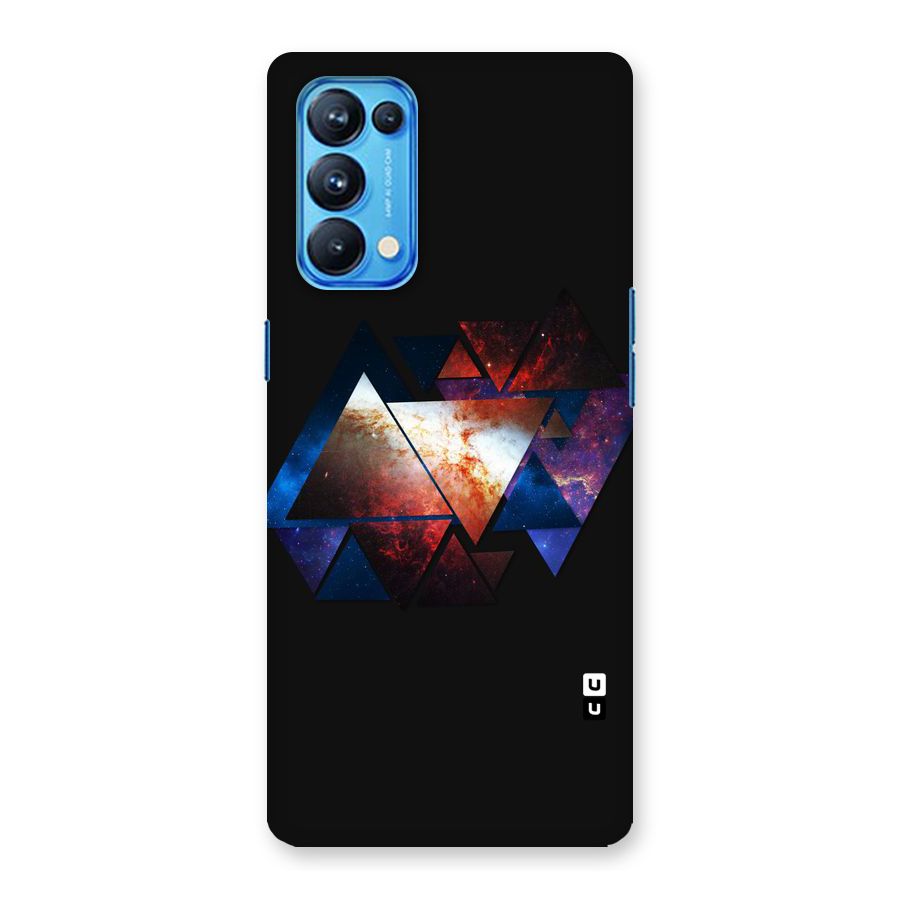 Fire Galaxy Triangles Back Case for Oppo Reno5 Pro 5G
