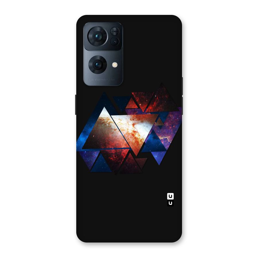 Fire Galaxy Triangles Back Case for Oppo Reno7 Pro 5G