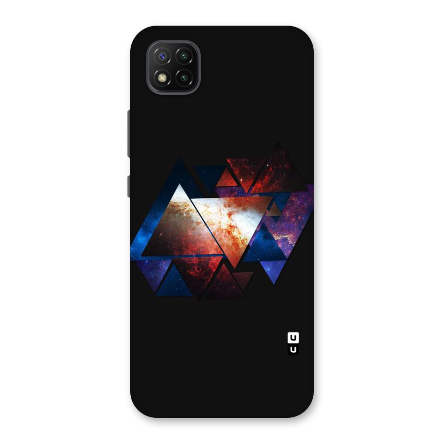 Fire Galaxy Triangles Back Case for Poco C3