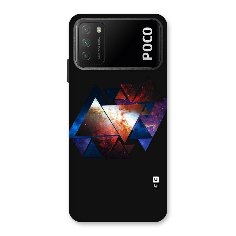 Fire Galaxy Triangles Back Case for Poco M3