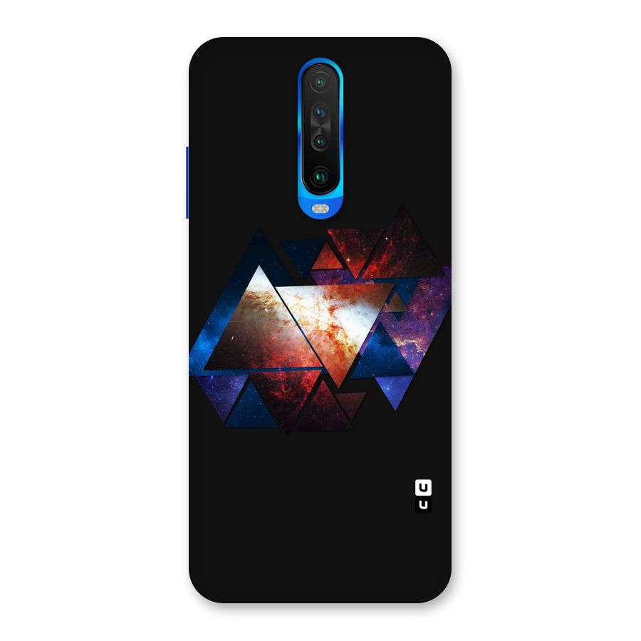 Fire Galaxy Triangles Back Case for Poco X2