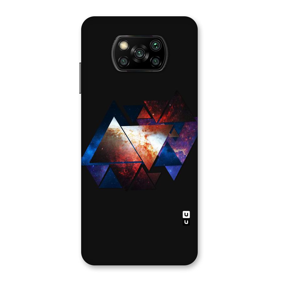 Fire Galaxy Triangles Back Case for Poco X3