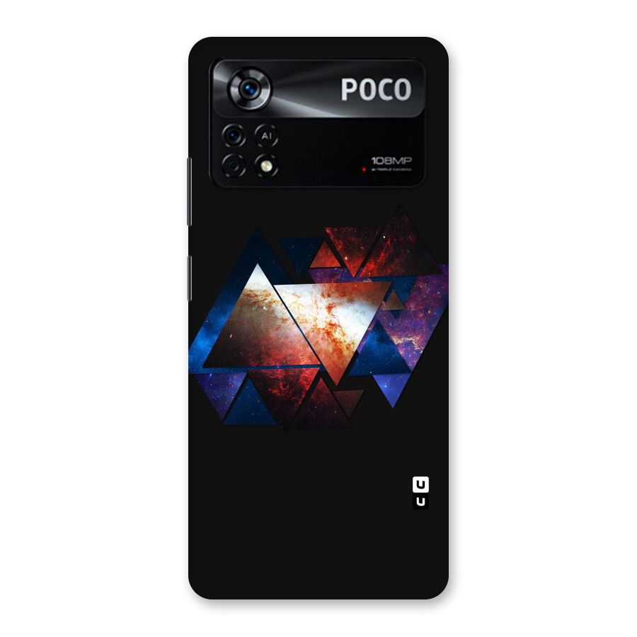 Fire Galaxy Triangles Back Case for Poco X4 Pro 5G