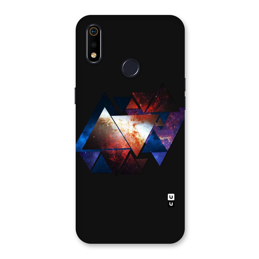 Fire Galaxy Triangles Back Case for Realme 3i