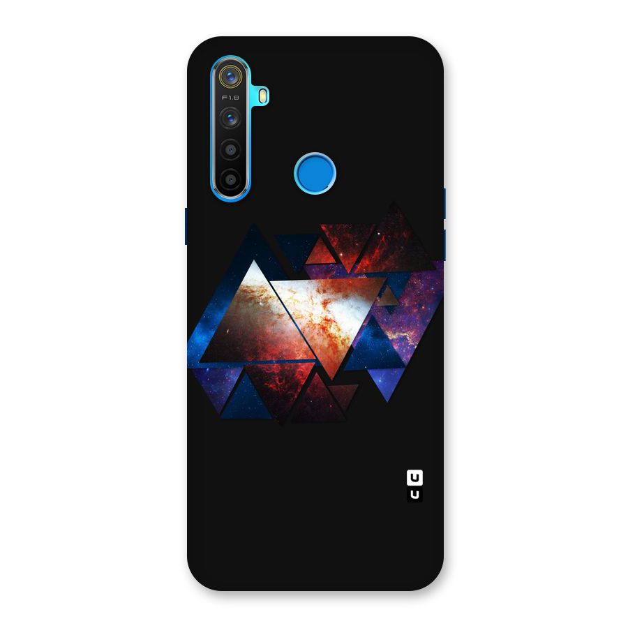 Fire Galaxy Triangles Back Case for Realme 5