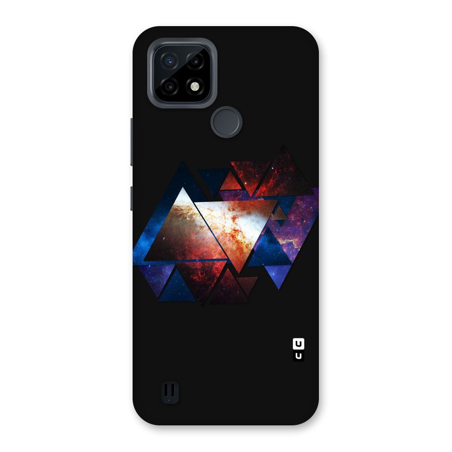 Fire Galaxy Triangles Back Case for Realme C21