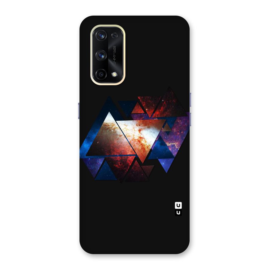 Fire Galaxy Triangles Glass Back Case for Realme X7 Pro