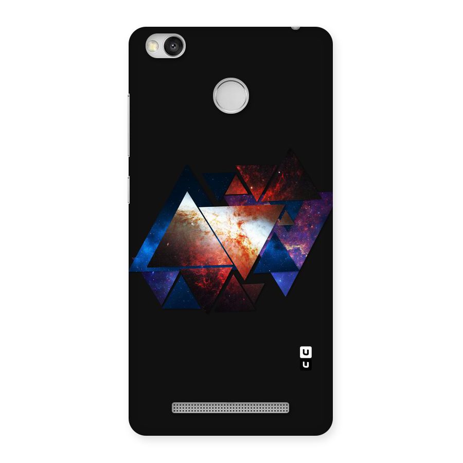 Fire Galaxy Triangles Back Case for Redmi 3S Prime