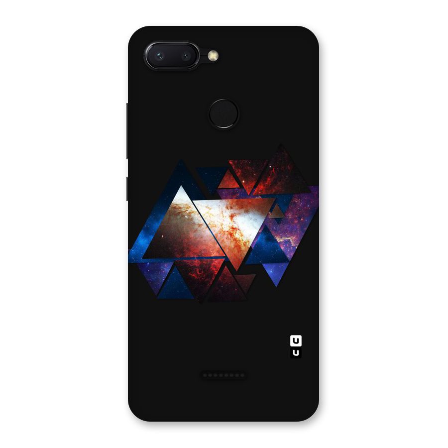 Fire Galaxy Triangles Back Case for Redmi 6