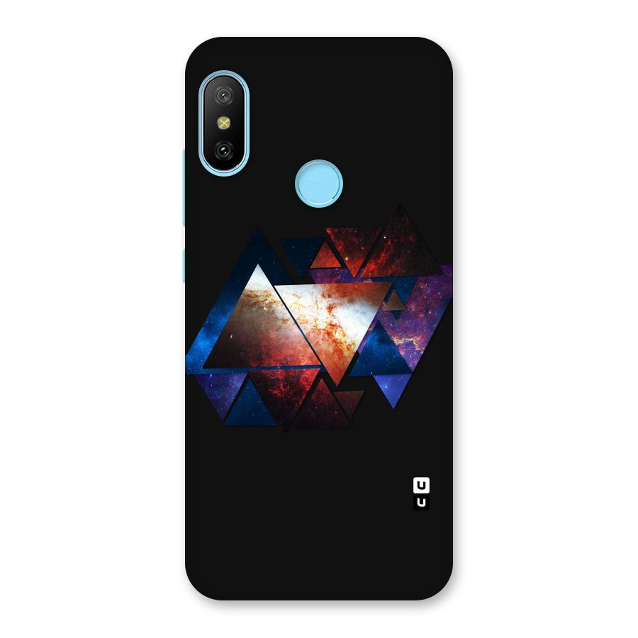 Fire Galaxy Triangles Back Case for Redmi 6 Pro