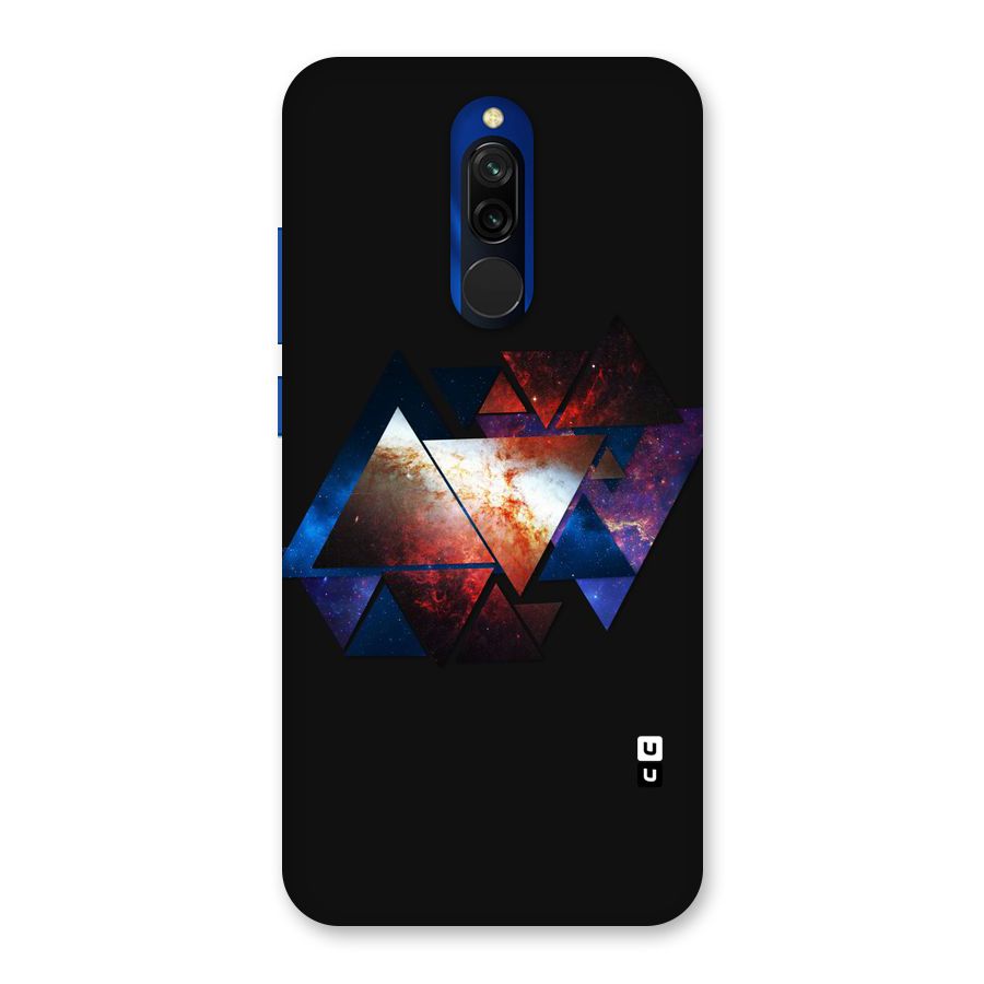 Fire Galaxy Triangles Back Case for Redmi 8