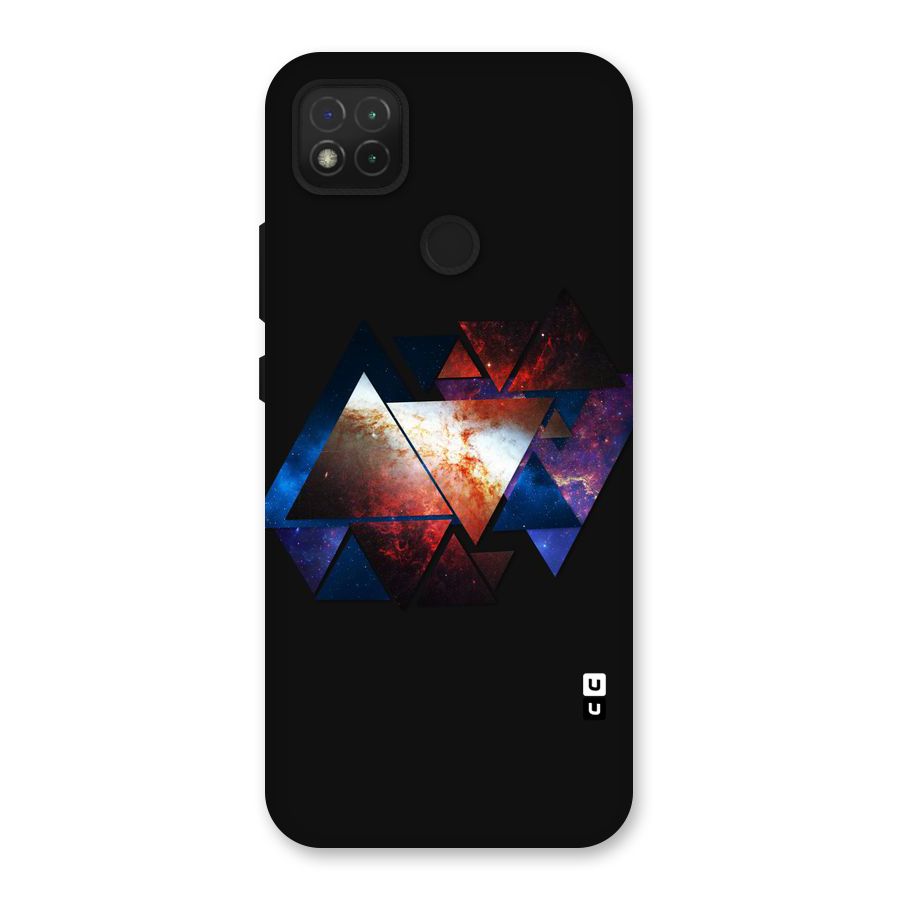 Fire Galaxy Triangles Back Case for Redmi 9