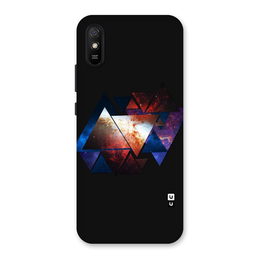 Fire Galaxy Triangles Back Case for Redmi 9A