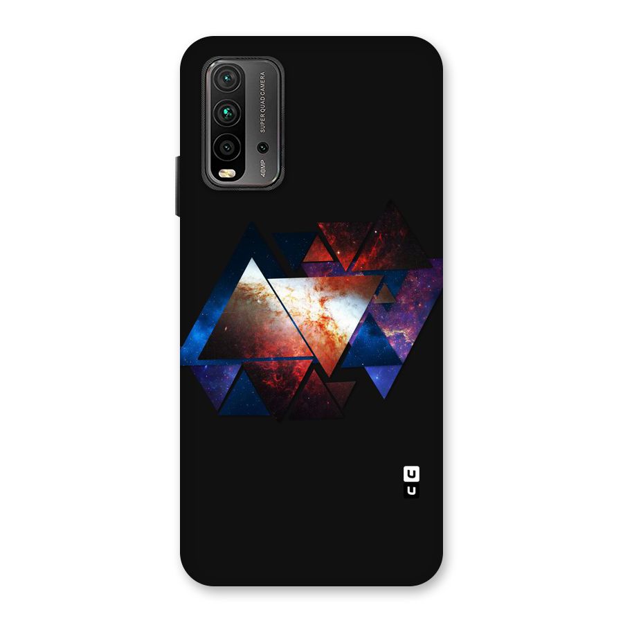 Fire Galaxy Triangles Back Case for Redmi 9 Power