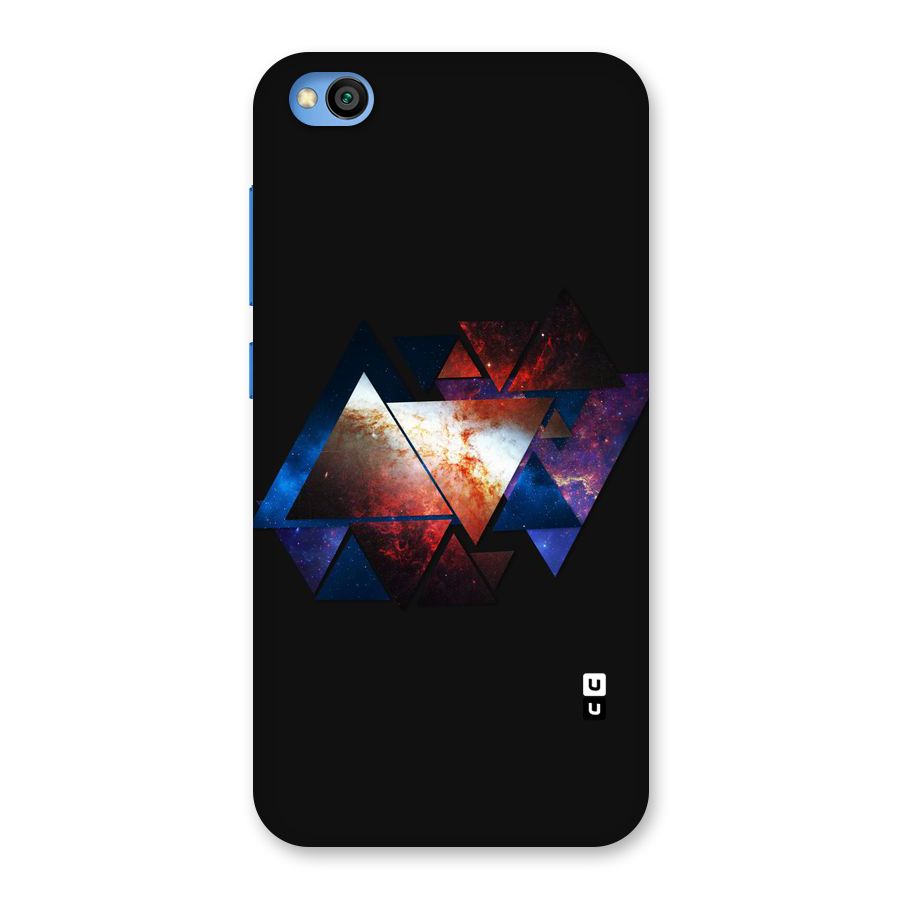 Fire Galaxy Triangles Back Case for Redmi Go