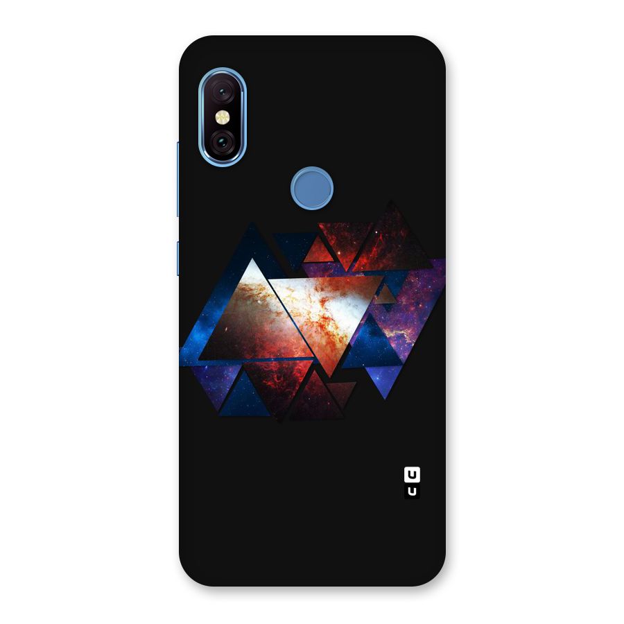 Fire Galaxy Triangles Back Case for Redmi Note 6 Pro