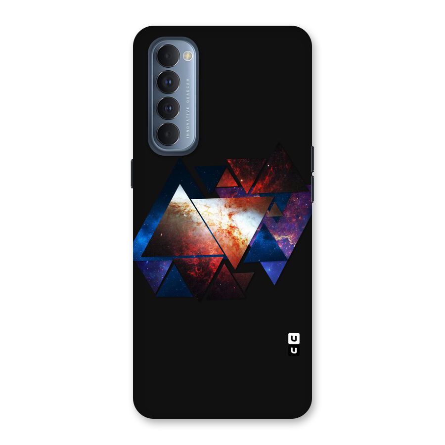 Fire Galaxy Triangles Back Case for Reno4 Pro