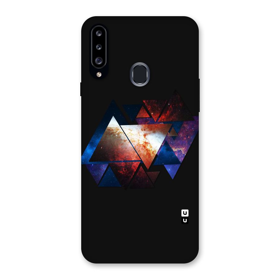Fire Galaxy Triangles Back Case for Samsung Galaxy A20s