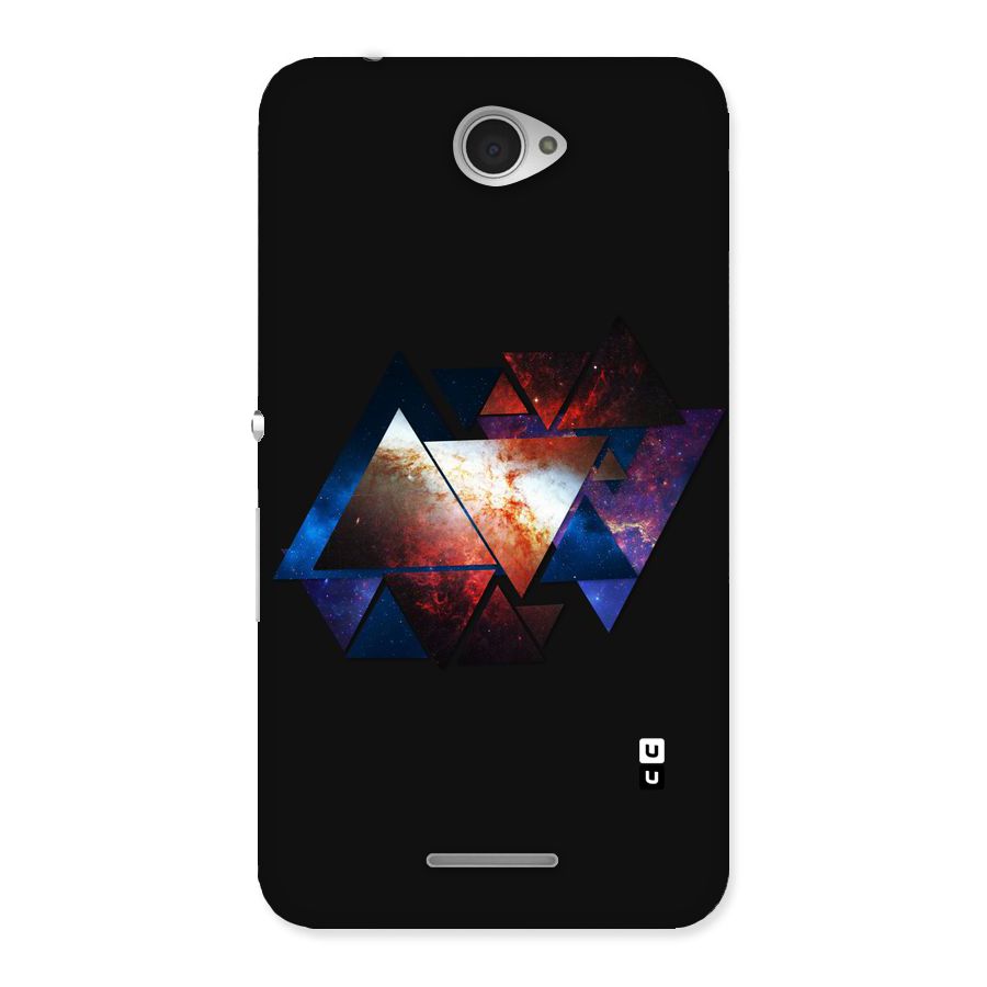 Fire Galaxy Triangles Back Case for Sony Xperia E4