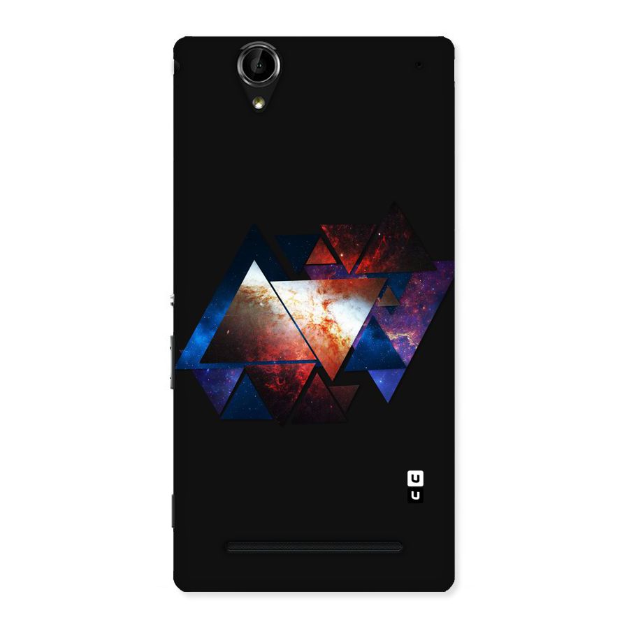 Fire Galaxy Triangles Back Case for Sony Xperia T2