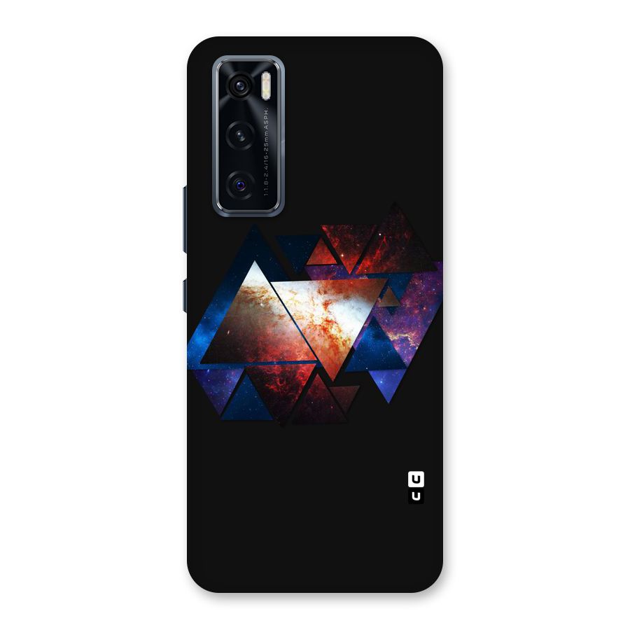 Fire Galaxy Triangles Back Case for Vivo V20 SE
