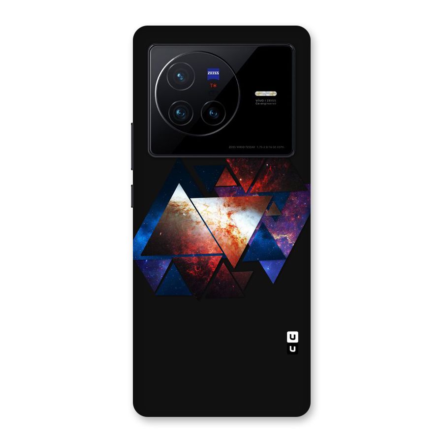 Fire Galaxy Triangles Back Case for Vivo X80