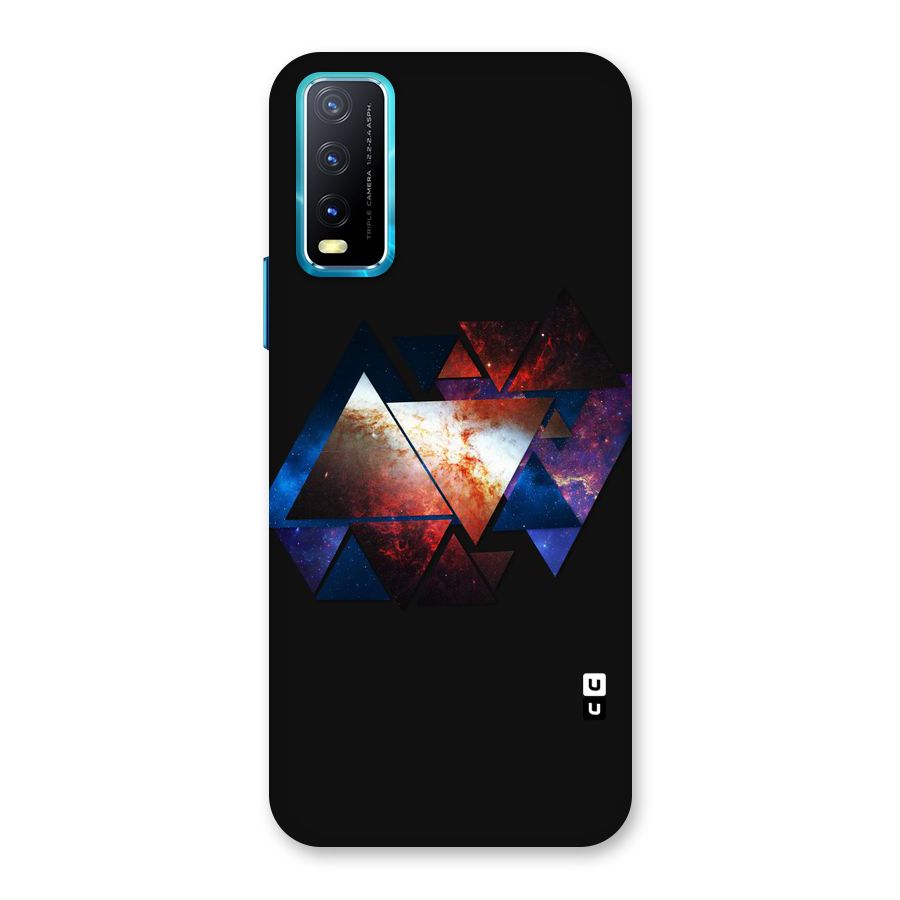 Fire Galaxy Triangles Back Case for Vivo Y20